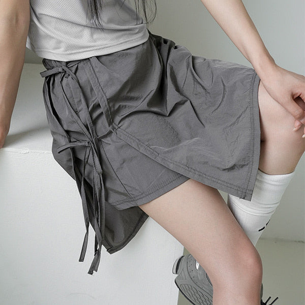 [BINARY01] Bari Strap Wrap Pants Skirt