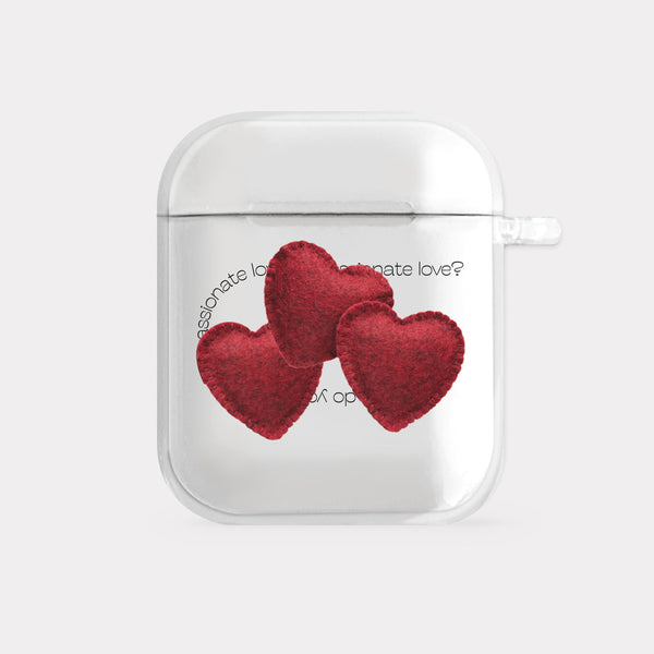 [Mademoment] Twofold Love Lettering Design Clear AirPods Case