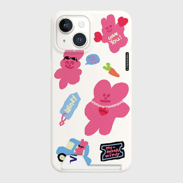 [THENINEMALL] Windy Painting Sticker Hard Phone Case (2 types)