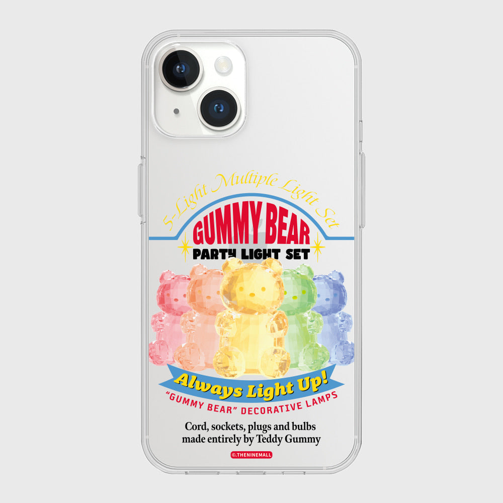 [THENINEMALL] Gummy Light Set Clear Phone Case (3 types)