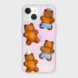 [THENINEMALL] Pattern Gummy Financier Mirror Phone Case