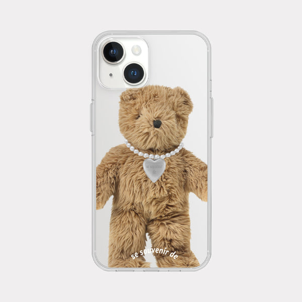 [Mademoment] Teddy Souvenir Pendant Design Clear Phone Case (4 Types)