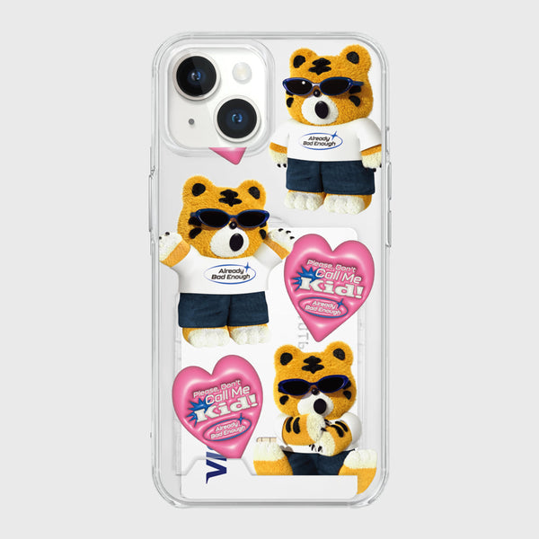 [THENINEMALL] Pattern Bad Hey Tiger Clear Phone Case (3 types)