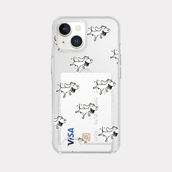 [Mademoment] Another Dog Pattern Design Clear Phone Case (3 Types)