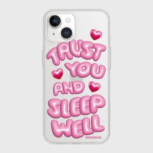 [THENINEMALL] Sleep Well Lettering Clear Phone Case (3 types)