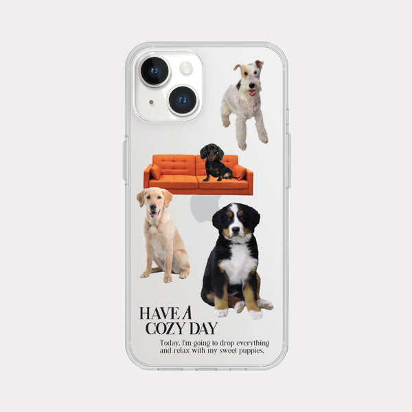 [Mademoment] Cozy Rest Day Design Clear Phone Case (3 Types)