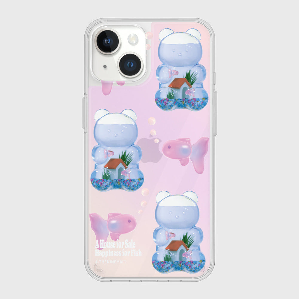 [THENINEMALL] Pattern Gummy Fish House Mirror Phone Case