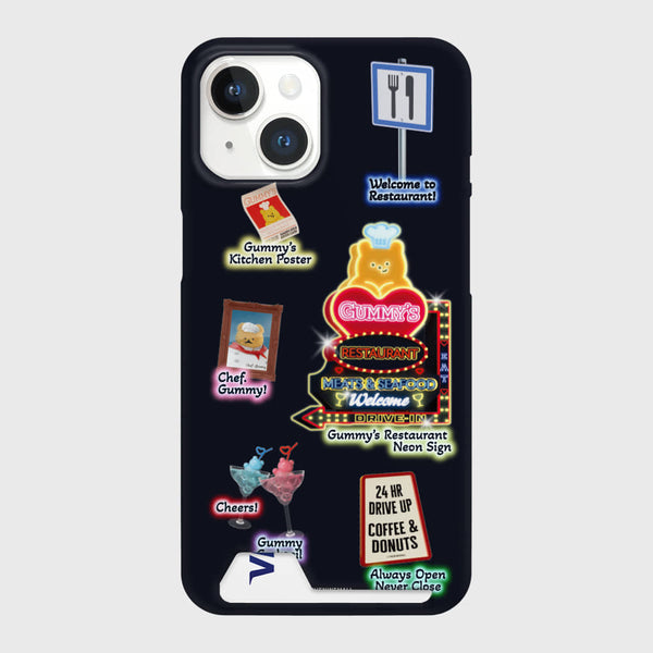 [THENINEMALL] Gummys Restaurant Hard Phone Case (2 types)