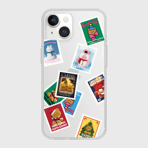 [THENINEMALL] Holiday Seal Sticker Clear Phone Case (3 types)