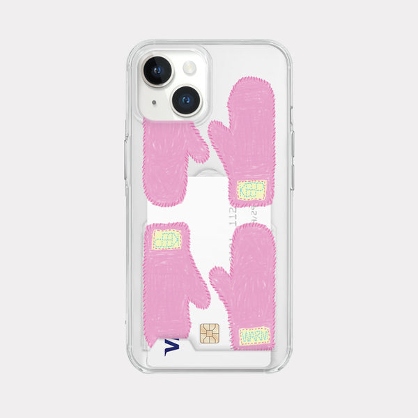 [Mademoment] Keep Warm Mittens Design Clear Phone Case (3 Types)