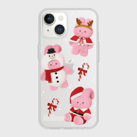 [THENINEMALL] Pattern Happy Holiday Windy Clear Phone Case (3 types)