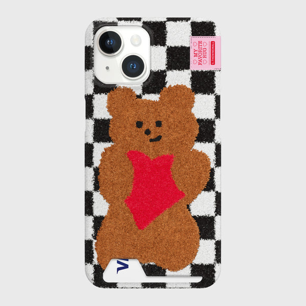 [THENINEMALL] Gummy Checkerboard Rug Hard Phone Case (2 types)