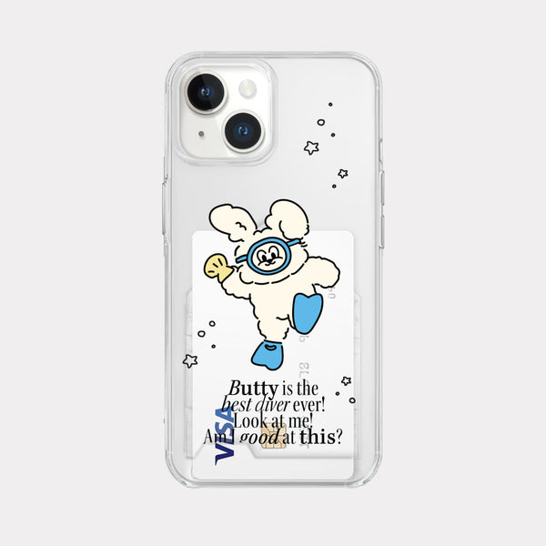 [Mademoment] Best Diver Butty Design Clear Phone Case (3 Types)