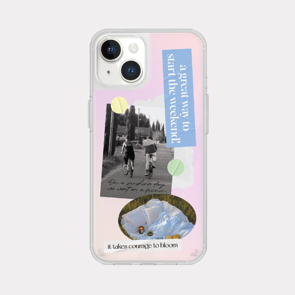 [Mademoment] Spring Moments Sticker Design Glossy Mirror Phone