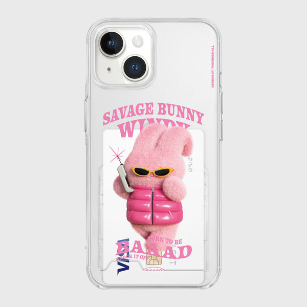 [THENINEMALL] Puffer Bad Windy Clear Phone Case (3 types)