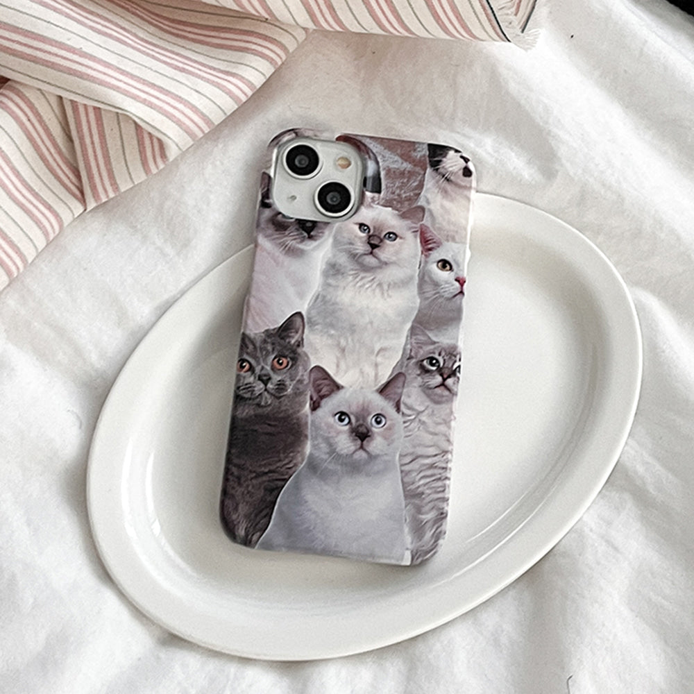 [Mademoment] Meow Cat Friends Design Phone Case