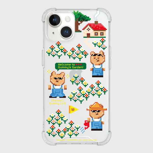 [THENINEMALL] Pixel Farmer Gummy Clear Phone Case (3 types)