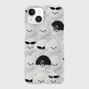 [THENINEMALL] Nice Puppy Pattern Hard Phone Case (2 types)