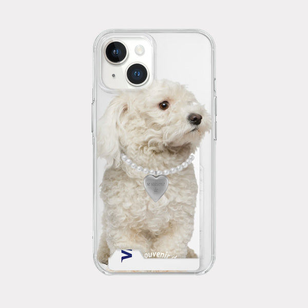 [Mademoment] Puppy Souvenir Pendant Design Clear Phone Case (4 Types)