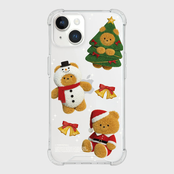 [THENINEMALL] Pattern Happy Holiday Gummy Clear Phone Case (3 types)