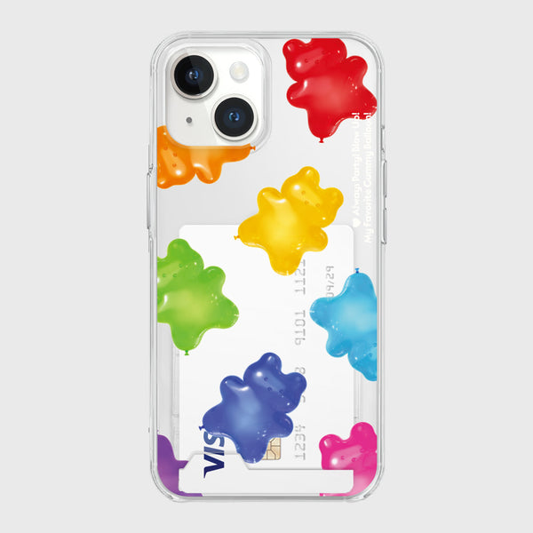 [THENINEMALL] Rainbow Gummy Balloon Clear Phone Case (3 types)