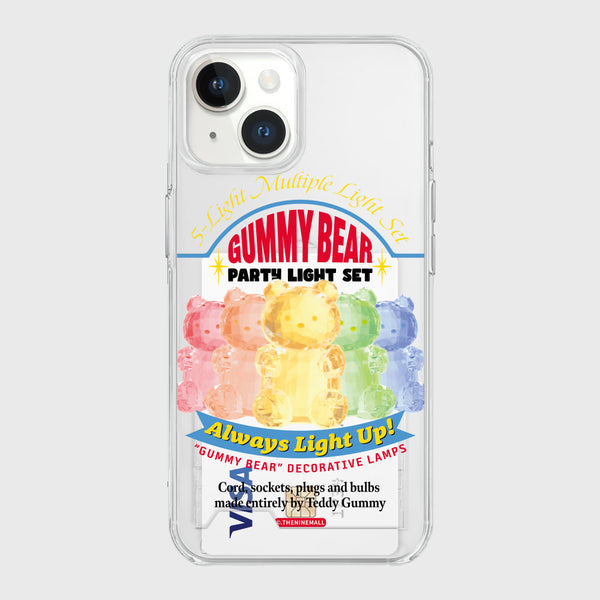 [THENINEMALL] Gummy Light Set Clear Phone Case (3 types)