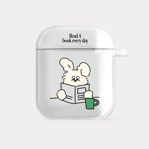 [Mademoment] Reading Butty Design Clear AirPods Case