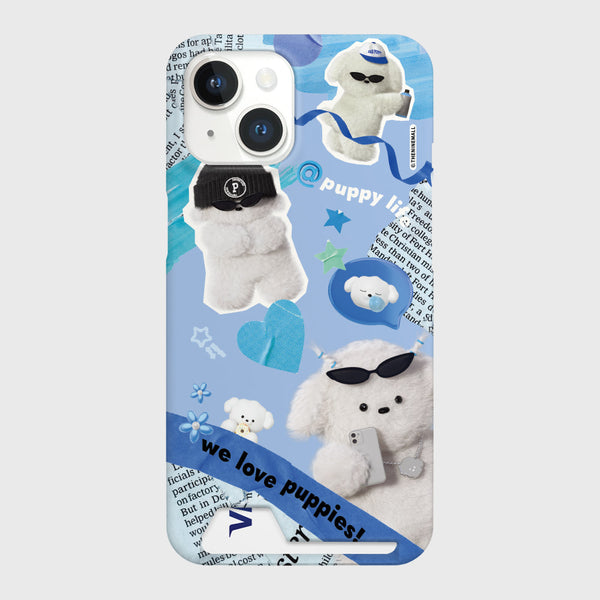 [THENINEMALL] Puppy Collage Hard Phone Case (2 types)