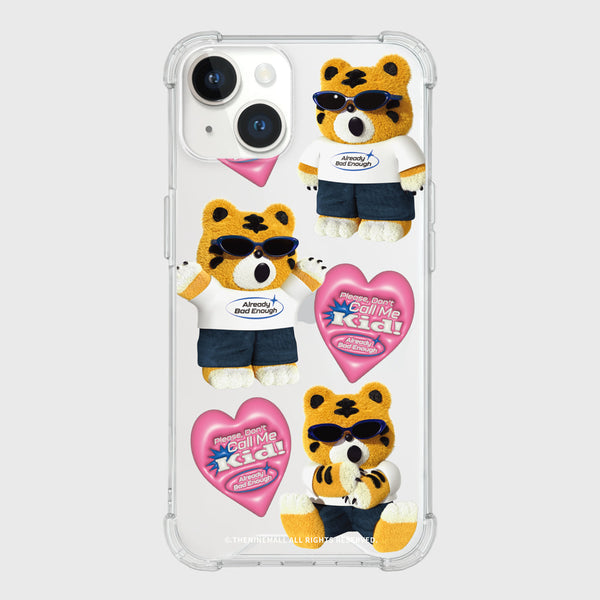 [THENINEMALL] Pattern Bad Hey Tiger Clear Phone Case (3 types)