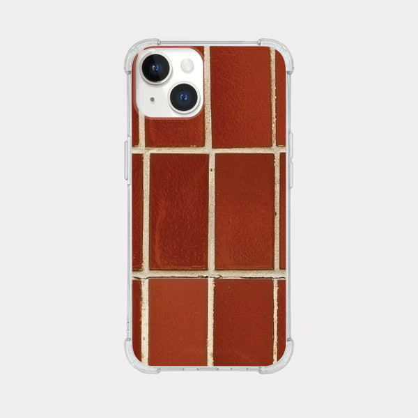 [Mademoment] Old Brown Tile Design Clear Phone Case (3 Types)