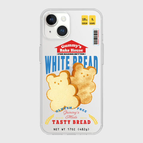 [THENINEMALL] Bread Gummy Clear Phone Case (3 types)