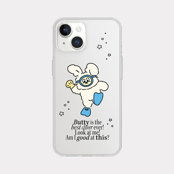 [Mademoment] Best Diver Butty Design Clear Phone Case (3 Types)