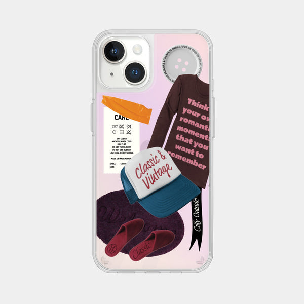 [Mademoment] Chilly Outside Sticker Design Glossy Mirror Phone Case