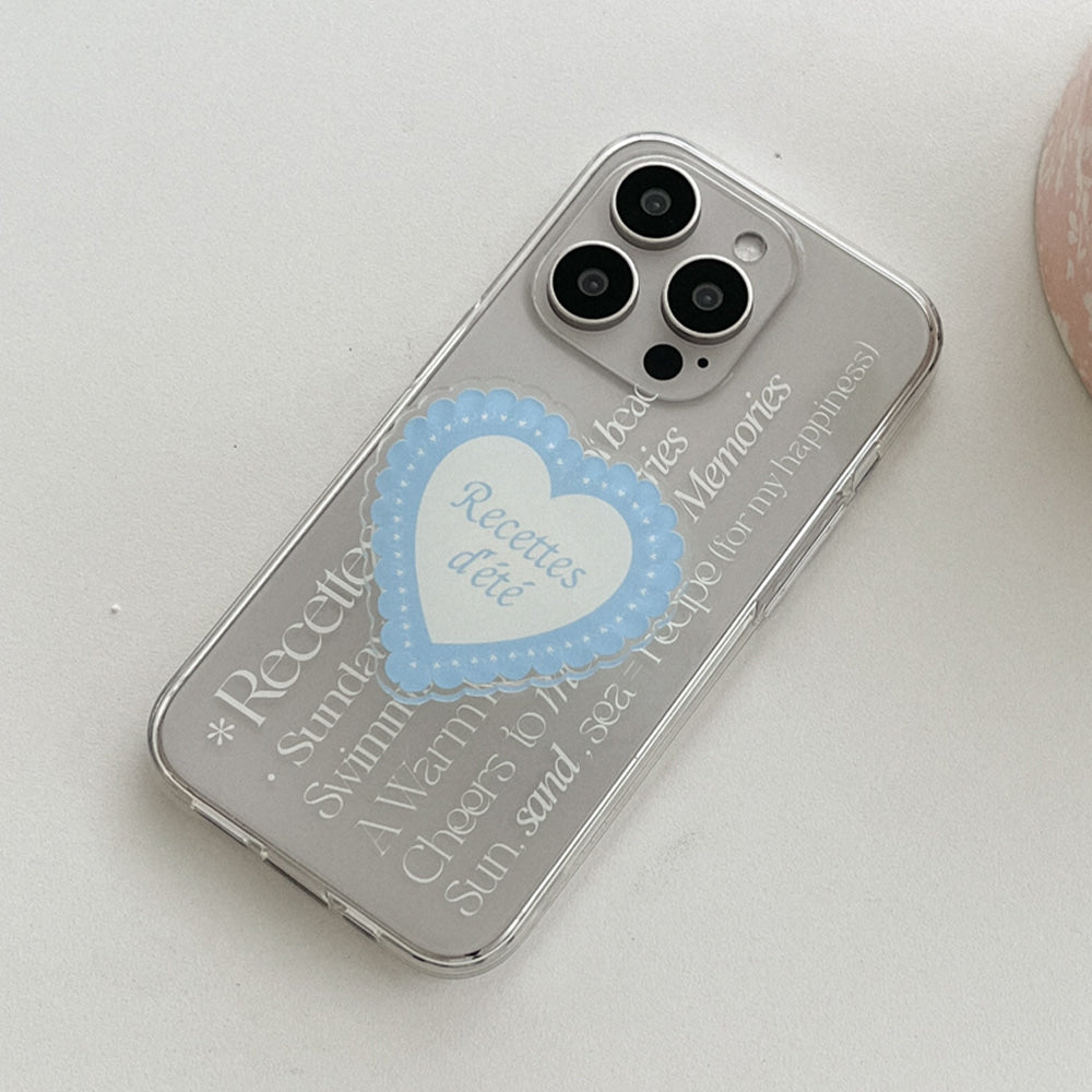 [Mademoment] Summer Recipe Design Clear Phone Case (3 Types)