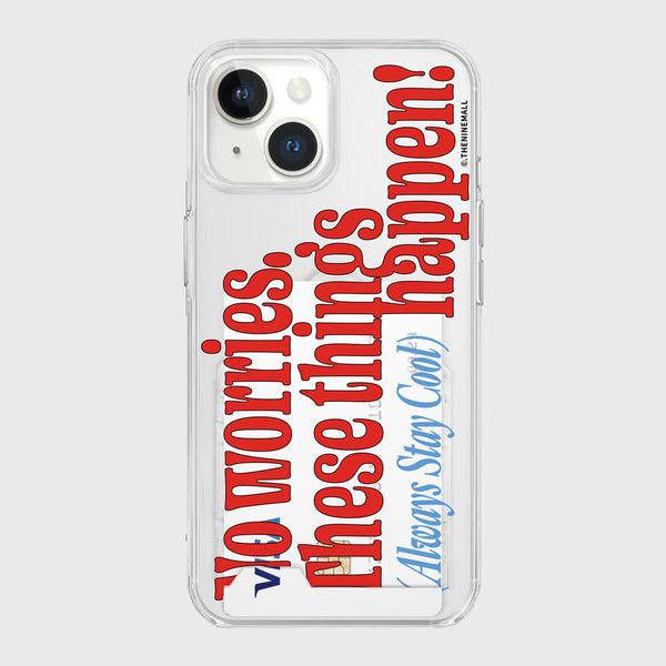 [THENINEMALL] Vintage No Worries Clear Phone Case (3 types)