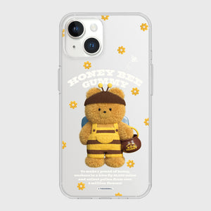 [THENINEMALL] Honey Bee Gummy Clear Phone Case (3 types)