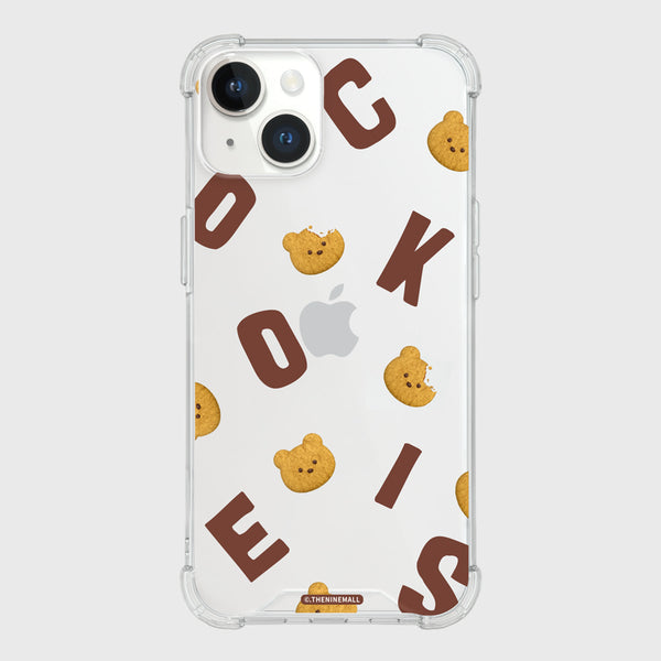 [THENINEMALL] Cookies Alphabet Pattern Clear Phone Case (3 types)