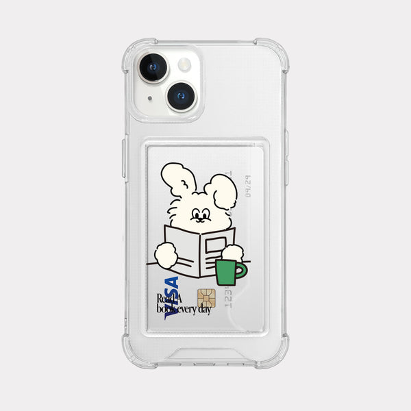 [Mademoment] Reading Butty Design Clear Phone Case (4 Types)