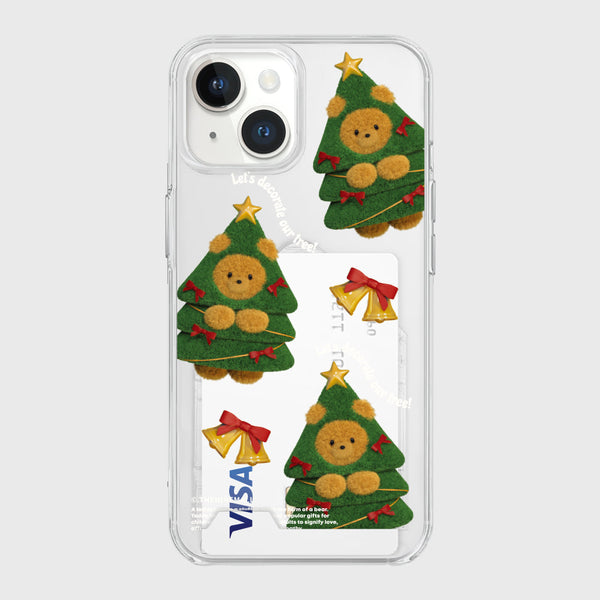 [THENINEMALL] Pattern Tree Gummy Clear Phone Case (4 types)