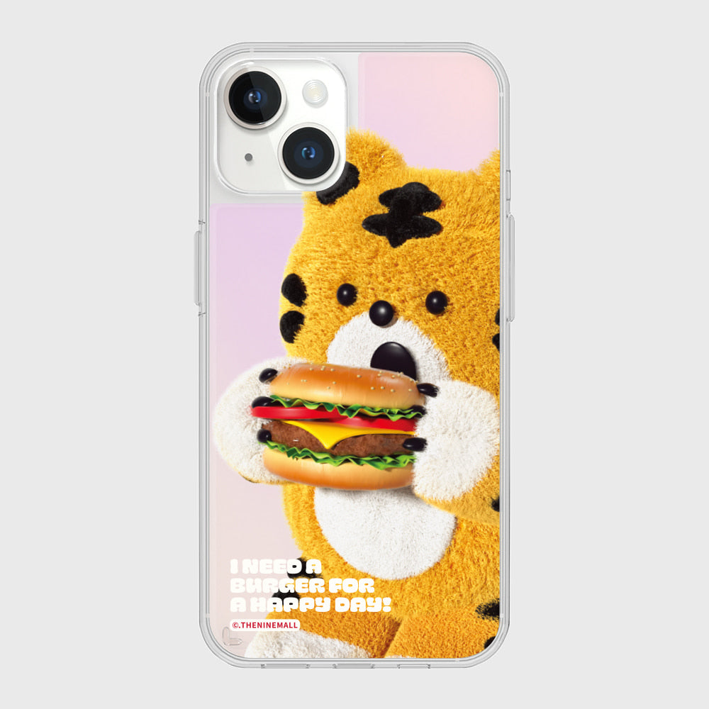 [THENINEMALL] Favorite Hamburger Mirror Phone Case