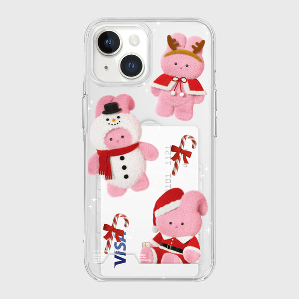 [THENINEMALL] Pattern Happy Holiday Windy Clear Phone Case (3 types)