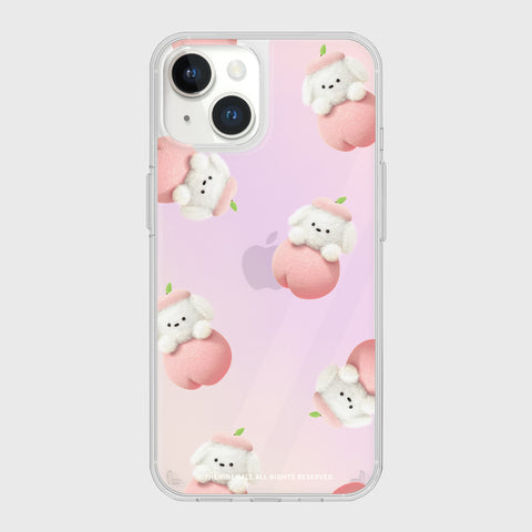 [THENINEMALL] Pattern Peach Ppokku Mirror Phone Case