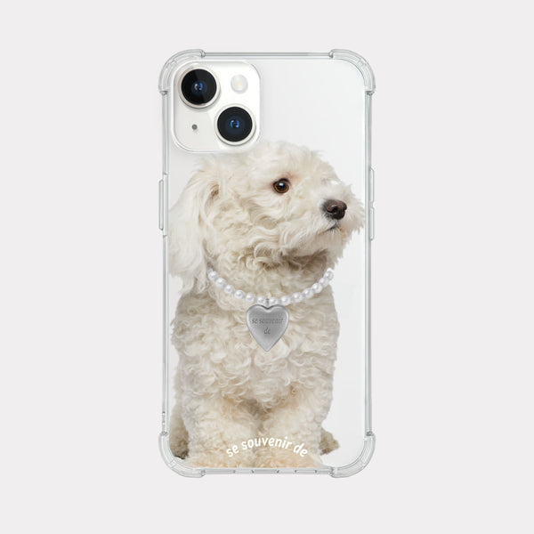 [Mademoment] Puppy Souvenir Pendant Design Clear Phone Case (4 Types)