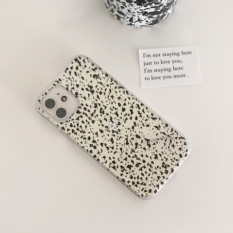 [Mademoment] Sand Pattern Design Glossy Mirror Phone