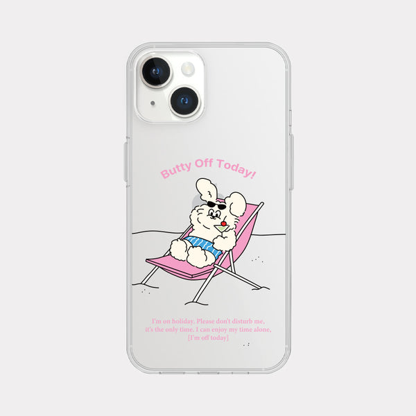 [Mademoment] Off Today Butty Design Clear Phone Case (3 Types)