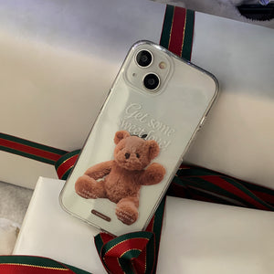 [Mademoment] Sweet Some Teddy Design Clear Phone Case (3 Types)