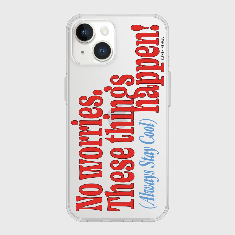 [THENINEMALL] Vintage No Worries Clear Phone Case (3 types)