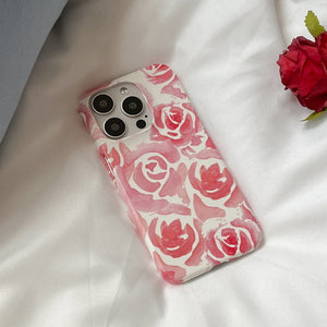 [Mademoment] Rose Watercolor Design Phone Case