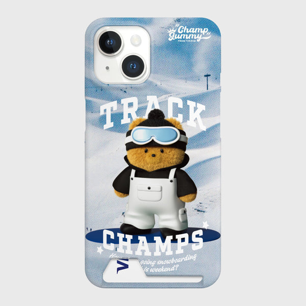 [THENINEMALL] Snowboarder Gummy Hard Phone Case (2 types)