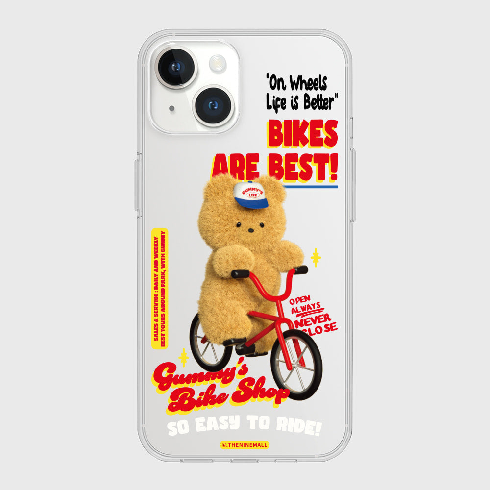 [THENINEMALL] Gummys Bike Shop Clear Phone Case (3 types)